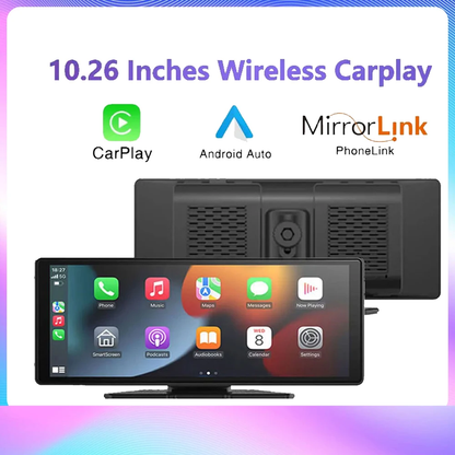 CarPlay sans fil et Android Auto voiture universel 10,26" avec WiFi,  – Compatible Apple et Android.